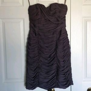 H&M Silver Strapless Mini Dress 10